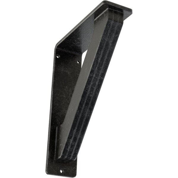 Ekena Millwork Traditional Wrought Iron Bracket, (Triple center brace), Antiqued Silver 2"W x 5 1/2"D x 8"H BKTM02X05X08TTRASV - main